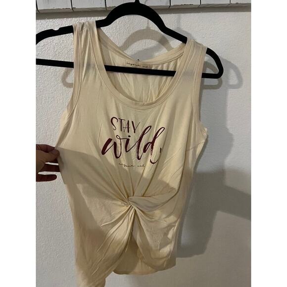 NWT Niyama Sol Stay Wild Cream tie tank size M yoga lightweight - Picture 3 of 9